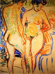 Couple — Ernst Ludwig Kirchner, Expressionism