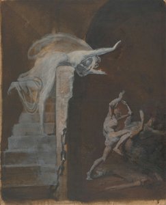 Ariadne Watching The Struggle Of Theseus With The Minotaur — Johann Heinrich Füssli