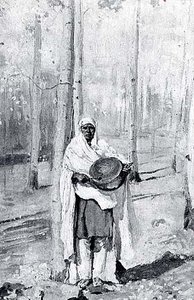 Taos Indian With Tom Tom, (painting) — Bert Geer Phillips