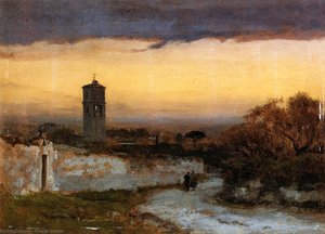 Monastery At Albano — George Innes