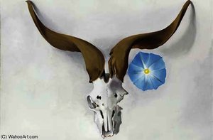 Ram's Head, Blue Morning Glory — Georgia O'keeffe