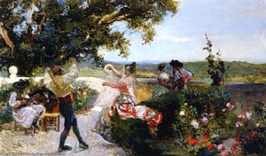 Valencianos Dance In The Garden — Joaquín Sorolla Y Bastida
