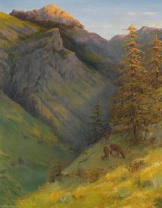 The Augustenberg From The Malbuntal Valley — Hans Gantner