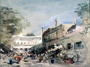 Street Scene In Delhi — Hercules Brabazon Brabazon