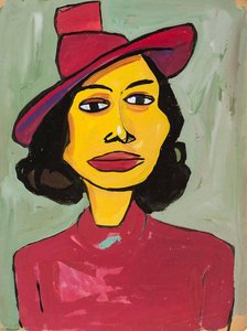 Woman In A Red Hat — William H. Johnson