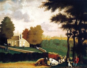 Grave Of William Penn At Jordans In England — Edward Hicks, Folk Art Revival