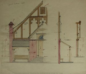 Elevation Plan For Great Totham Village Hall, Essex — Arthur Heygate Mackmurdo