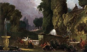 Blindman's Buff (detail) — Jean-honoré Fragonard, Rococo