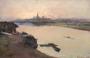 A View Of The Town Of Ayr And The River Ayr — John Macniven