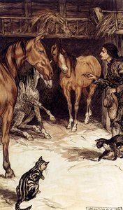 Gulliver Visiting With The Houyhnhnms — Arthur Rackham