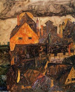 Krumau On The Molde — Egon Schiele