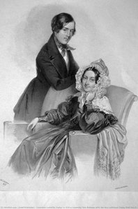 Countess Ludmilla Csaky, Née Lazansky Von Bukowa With Her Son Ladislaus Csaky Graf Von Körösszegh U. Adorjan, Politician — Josef Kriehuber