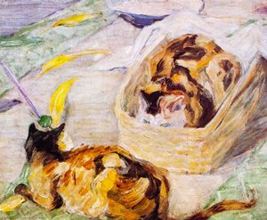 Cat Basket (also Known As Study Of Cats Iii) — Franz Marc