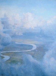 The Aerial Watch On The Rhine A Formation Of Dh9a Machines On Patrol Over Cologne, Army Of Occupation, 1918 — Harold Wyllie