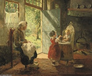 Playing With The Cat — Evert Pieters
