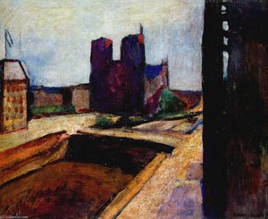 Notre Dame Au Mur Violet Huile Sur Toile Collection Particulière — Henri Matisse, Fauvism