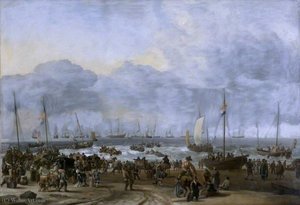 An embarkation scene