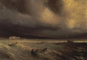 Storm In The Sea — Jean Antoine Théodore De Gudin