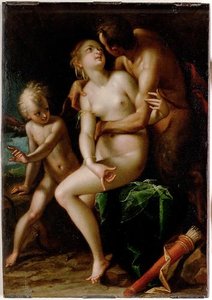 Jupiter, Antiope And Amor — Hans Von Aachen