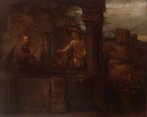Christ And The Woman Of Samaria, E — Rembrandt Van Rijn