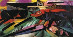 The Wolves (also Known As Balkan War) — Franz Marc, Expressionism