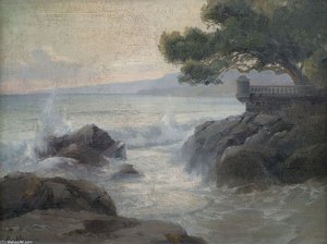 Surf On Rocky Coast