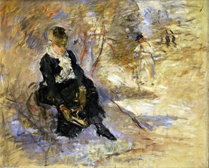 Young Woman Putting On Her Skates — Berthe Morisot