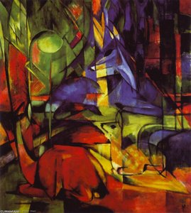 Deer In The Woods Ii 2 — Franz Marc