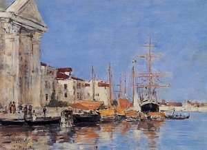 Venice, The Customs House — Eugène Louis Boudin