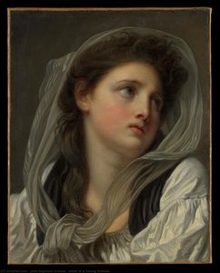 Head Of A Young Woman — Jean-baptiste Greuze, Rococo
