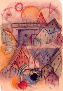 Study Of Shape And Color . 9 With Railway Bridge — Albert Bloch