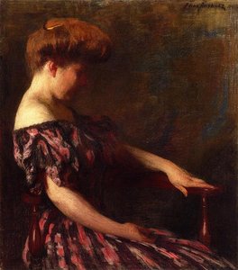 A Flowered Gown — Thomas Pollock Anshutz