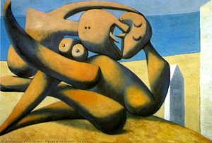 Figures At The Seaside (the Kiss) — Pablo Picasso
