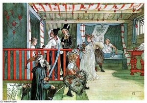 Name Day At The Storage Shed — Carl Larsson