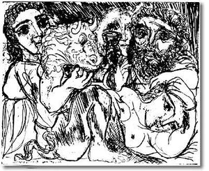 Minotaur,drinker And Women — Pablo Picasso