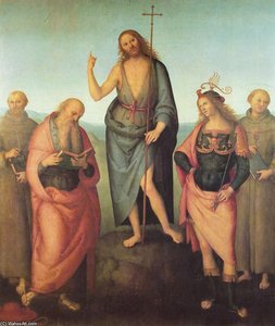 John The Baptist And Four Saints — Vannucci Pietro (le Perugin)
