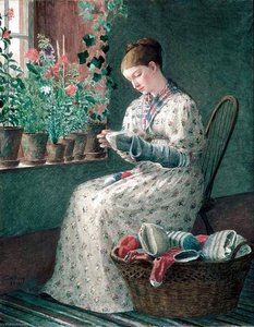 A Month's Darning — Enoch Wood Perry