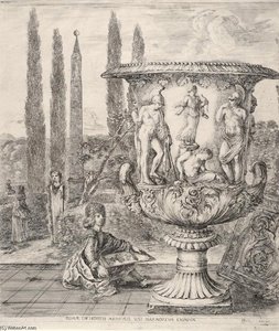 Le Jeune Cosme Iii De Medicis Dessinant Le Vase Medicis — Stefano Della Bella
