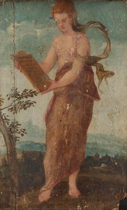 Woman With Text Panel, Lambert Sustris (circle Of), 1540 - 1570 — Lambert Sustris