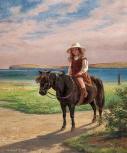 Margaret Traill Baikie On A Pony At The Hall Of Tankerness — Robert Gallon