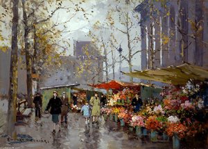 Flower Market At La Madeleine — Edouard Cortès