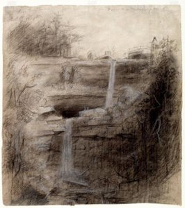 Doublewaterfall Kaaterski — Thomas Cole, Hudson River School