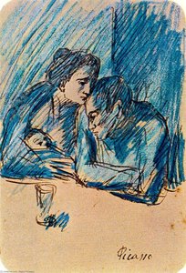 Couple Et Enfant Au Café — Pablo Picasso