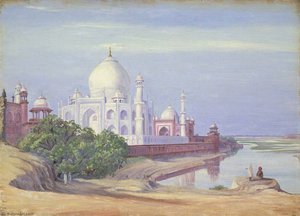 'the Taj, Agra, And Distant Fort, India. April 1878' — Marianne North