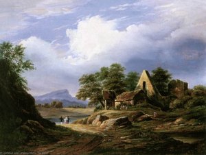 Excursionist In Italian Countryside