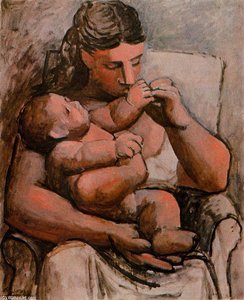 Mother And Child 1 — Pablo Picasso, Analytical Cubism