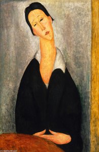 Portrait Of A Polish Woman — Amedeo Clemente Modigliani, Expressionism