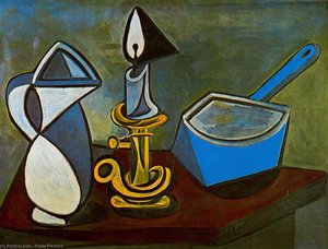 Jarra, Vela Y Cacerola Esmaltada — Pablo Picasso