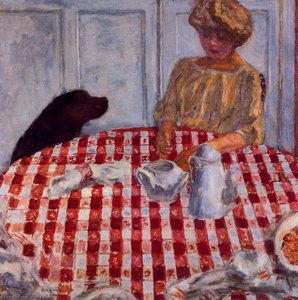 The Red-checked Tablecloth — Pierre Bonnard