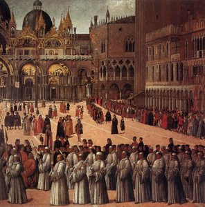 Procession In Piazza San Marco (detail) — Gentile Bellini, Renaissance Classicism